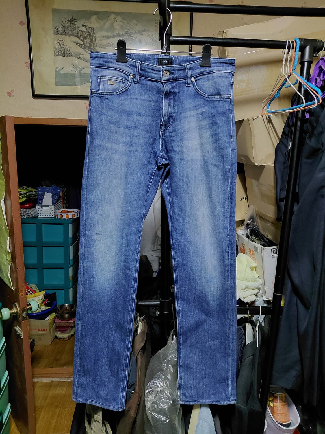 [휴고보스]일본판 MAINE 레귤러핏 스트레치 데님 청바지 32사이즈  상품이미지1