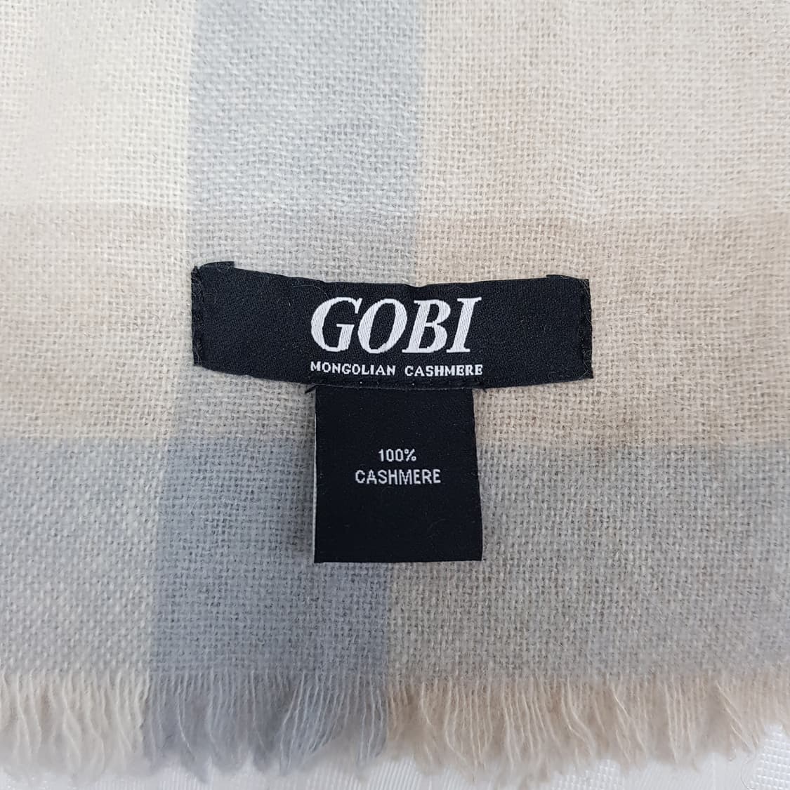 고비 캐시미어 체크 머플러 상품이미지5