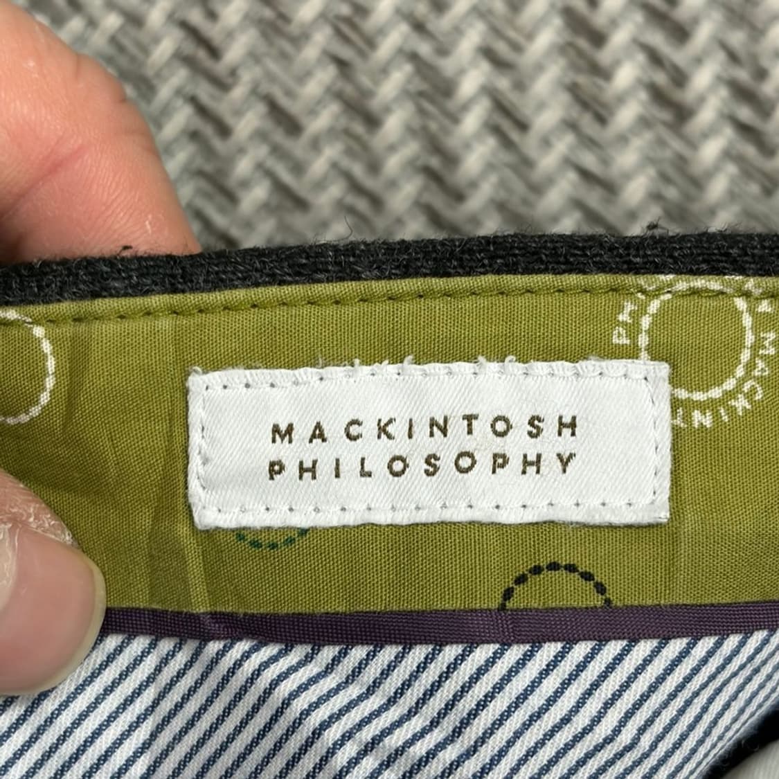 메킨토시 필로소피 울블렌드 스트라이프 슬랙스 v2722 상품이미지6