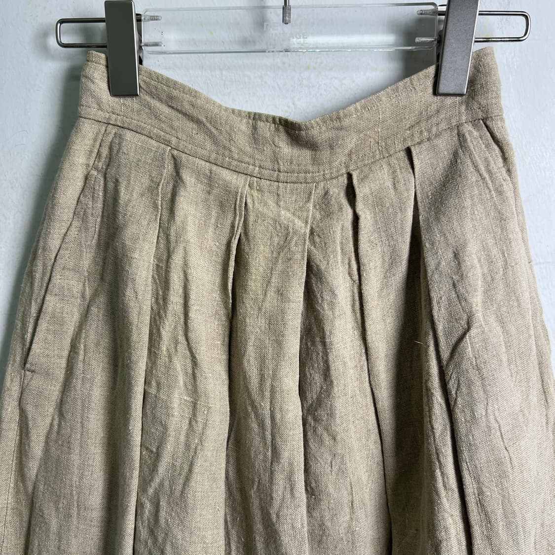 80's 꼼데가르송 빈티지 아카이브 린넨 플리츠 와이드 큐롯팬츠 상품이미지3