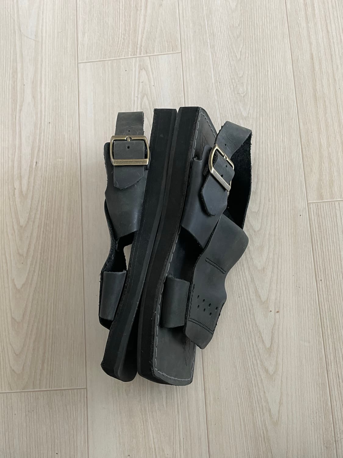 디젤 스퀘어토 샌들 블랙 상품이미지2