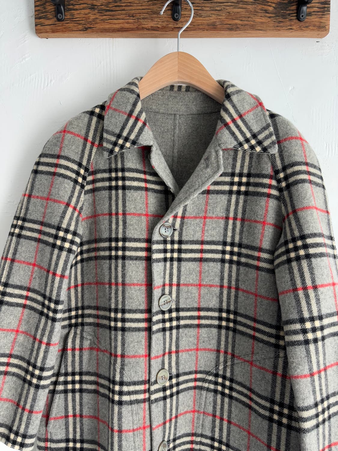 Burberrys 버버리 90s 리버시블 노바체크 그레이 울 상품이미지5