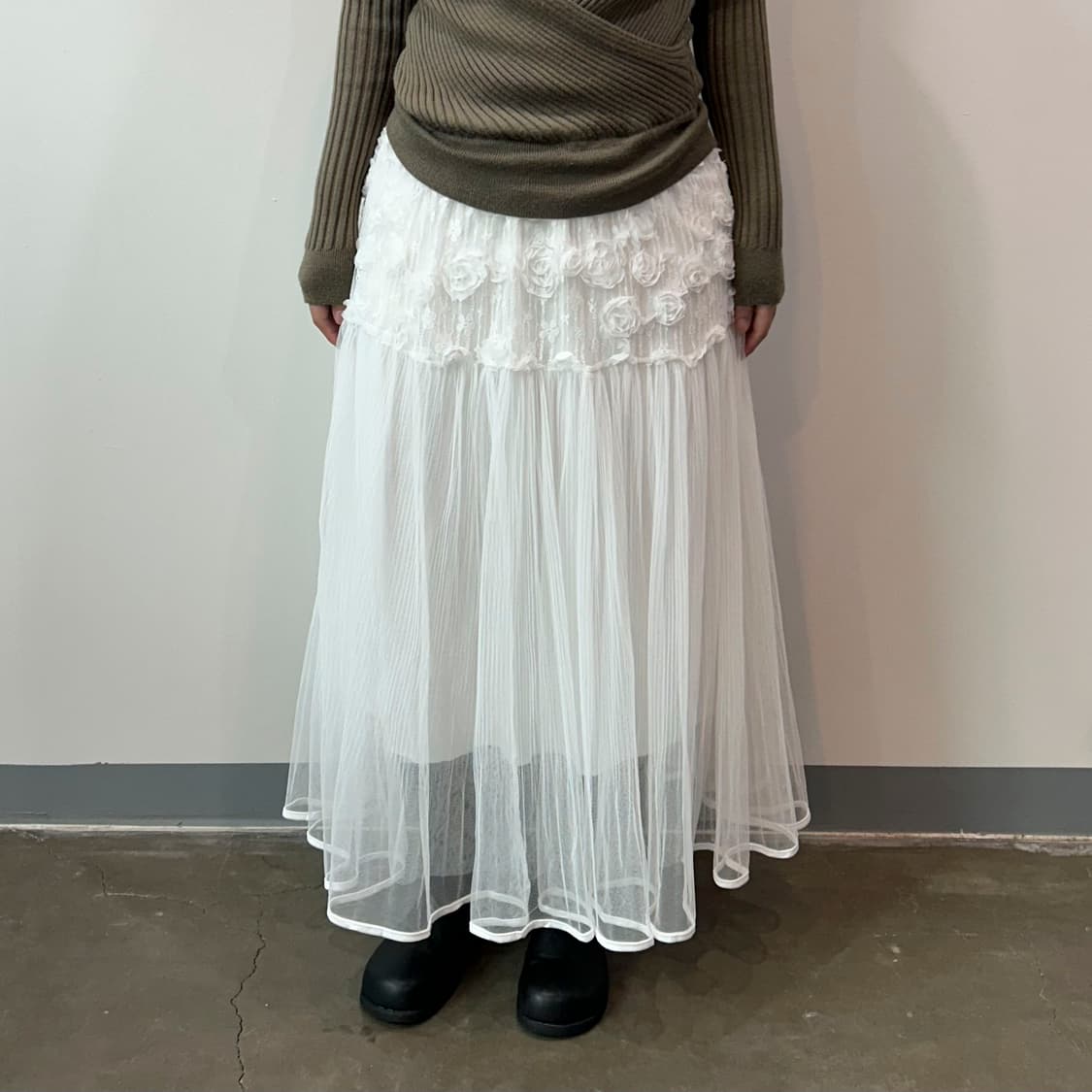 화이트 페어리 플로럴 스커트 상품이미지1