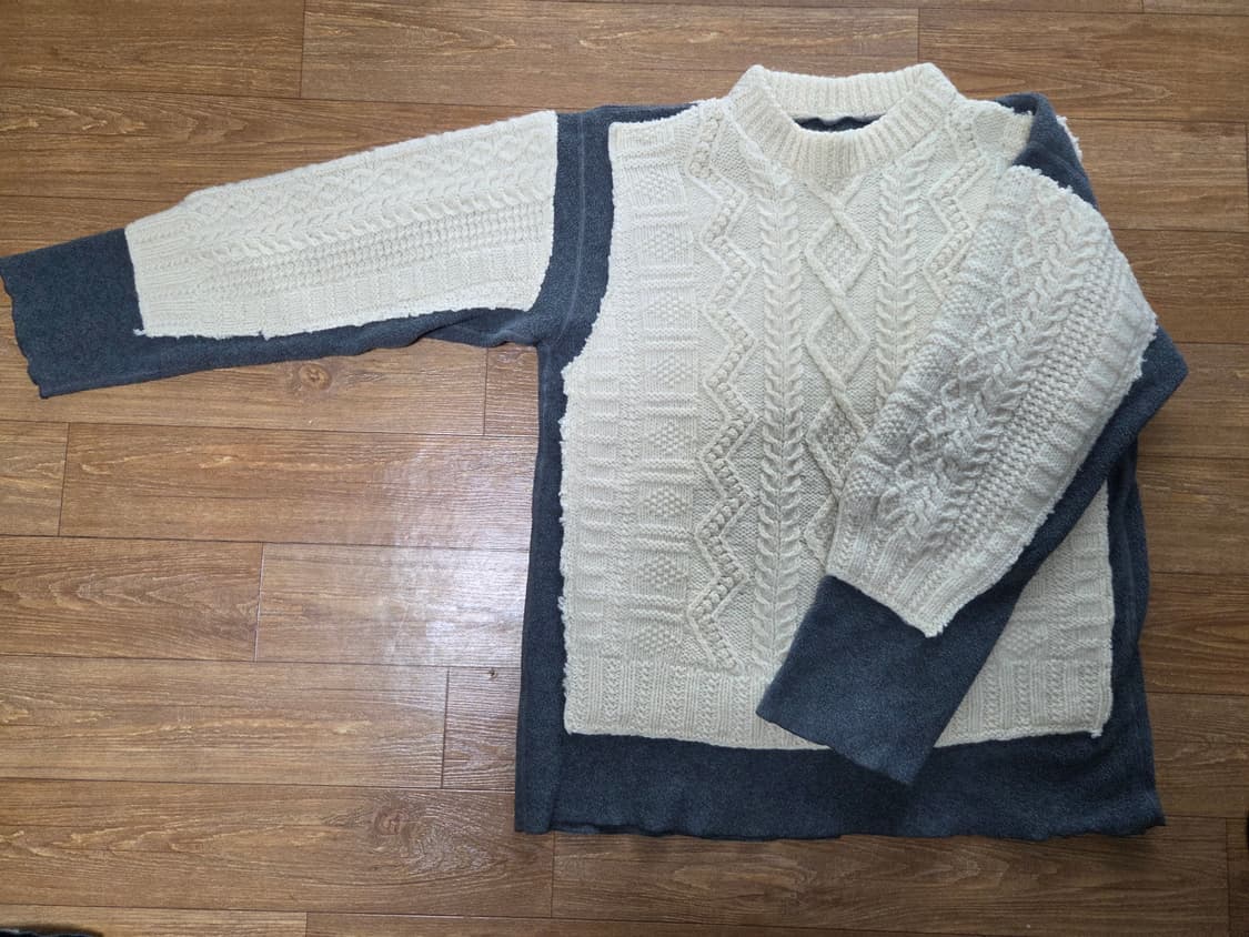 니들스 피셔맨 후리스+ 니트 울 스웨터 상품이미지1