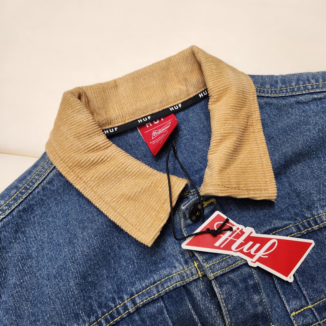 정품 HUF 허프 남성 청 데님 자켓 M 상품이미지4