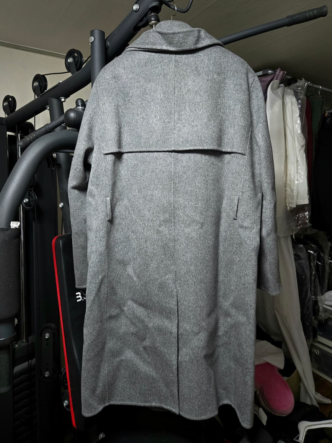 질스튜어트뉴욕 그레이 핸드메이드 발마칸 로브코트 XL 울 캐시미어 105 상품이미지7