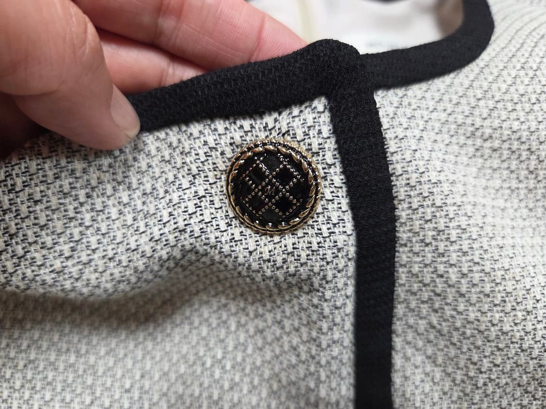 모조에스핀(MOJO.S.PHINE) 노카라 트위드 반팔원피스 55 상품이미지6