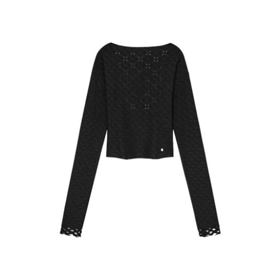 글로니 데본 아일렛 롱 슬리브 티 (블랙) 상품이미지2