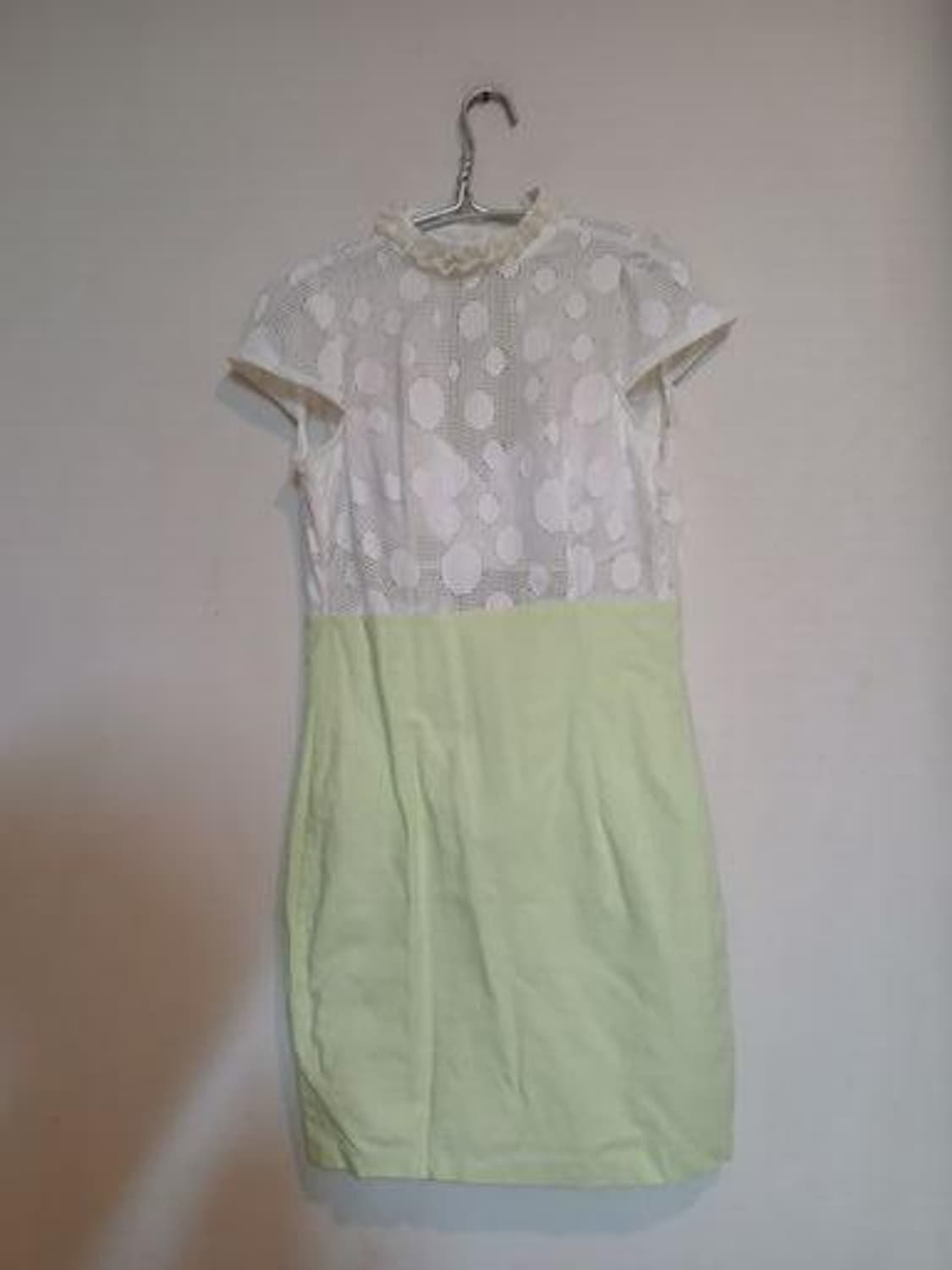 나롱쥐 화이트 레이스 민트 캡 원피스 망사 드레스 섹시 홀복 파티 클럽룩 상품이미지1