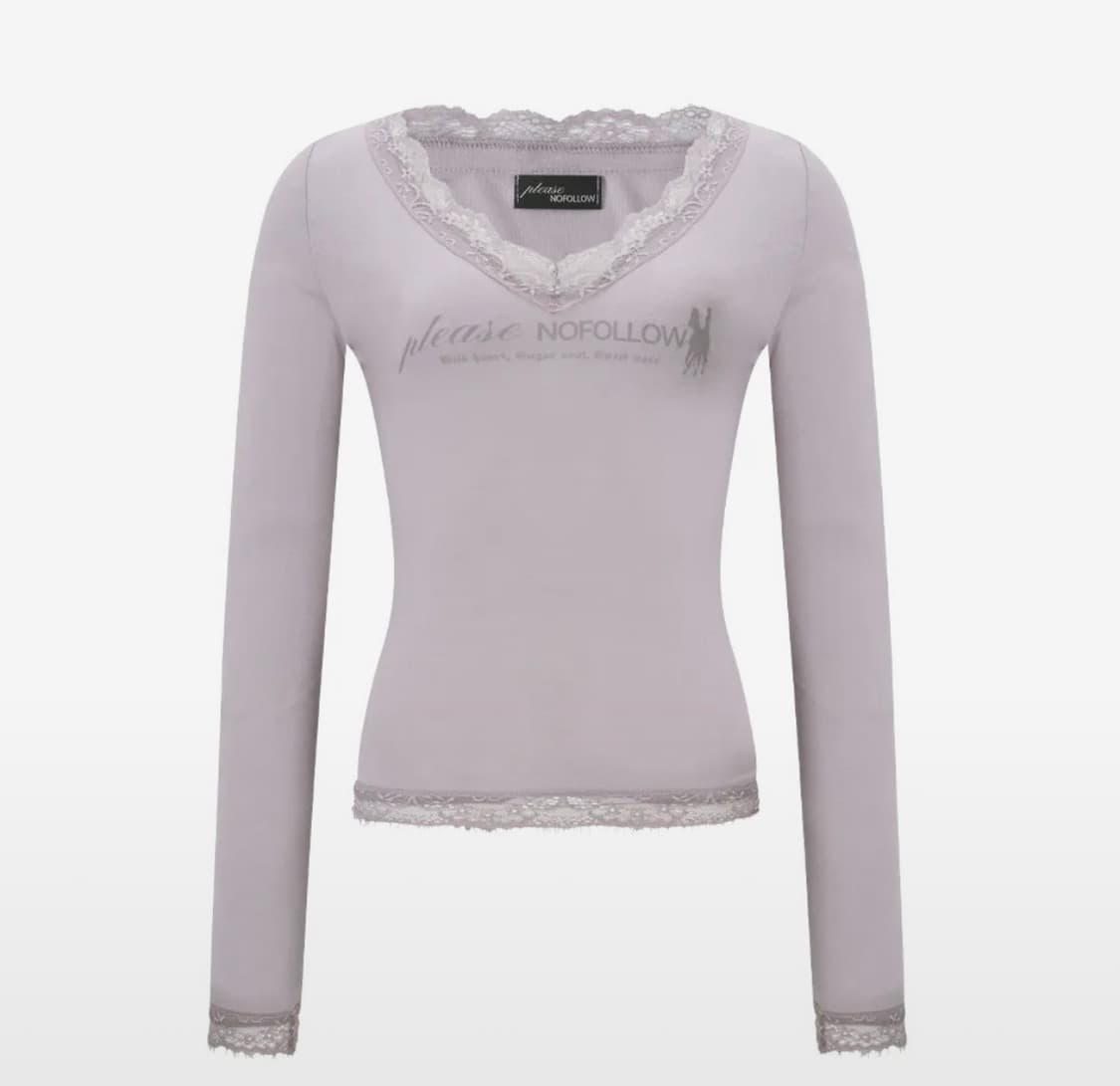 (새상품, 택O) 플리즈노팔로우 케인 레이스 롱슬리브 탑 상품이미지3