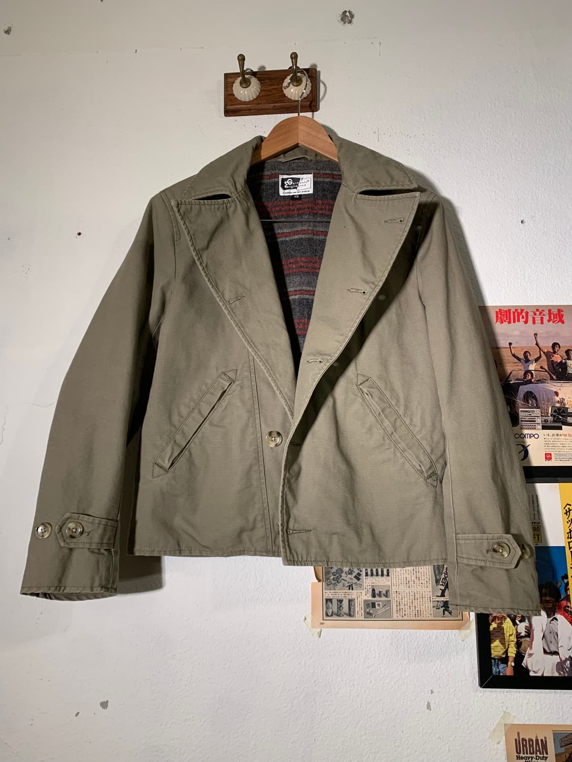 엔지니어드가먼츠 버클카라 베이지 피코트 자켓 상품이미지2