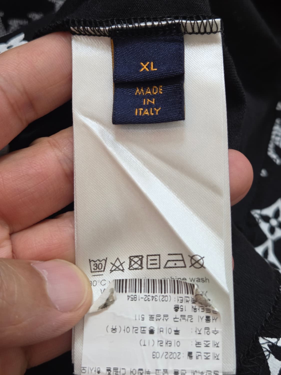 XL 정품 루이비통 모노그램 반팔 티셔츠 블랙 상품이미지7