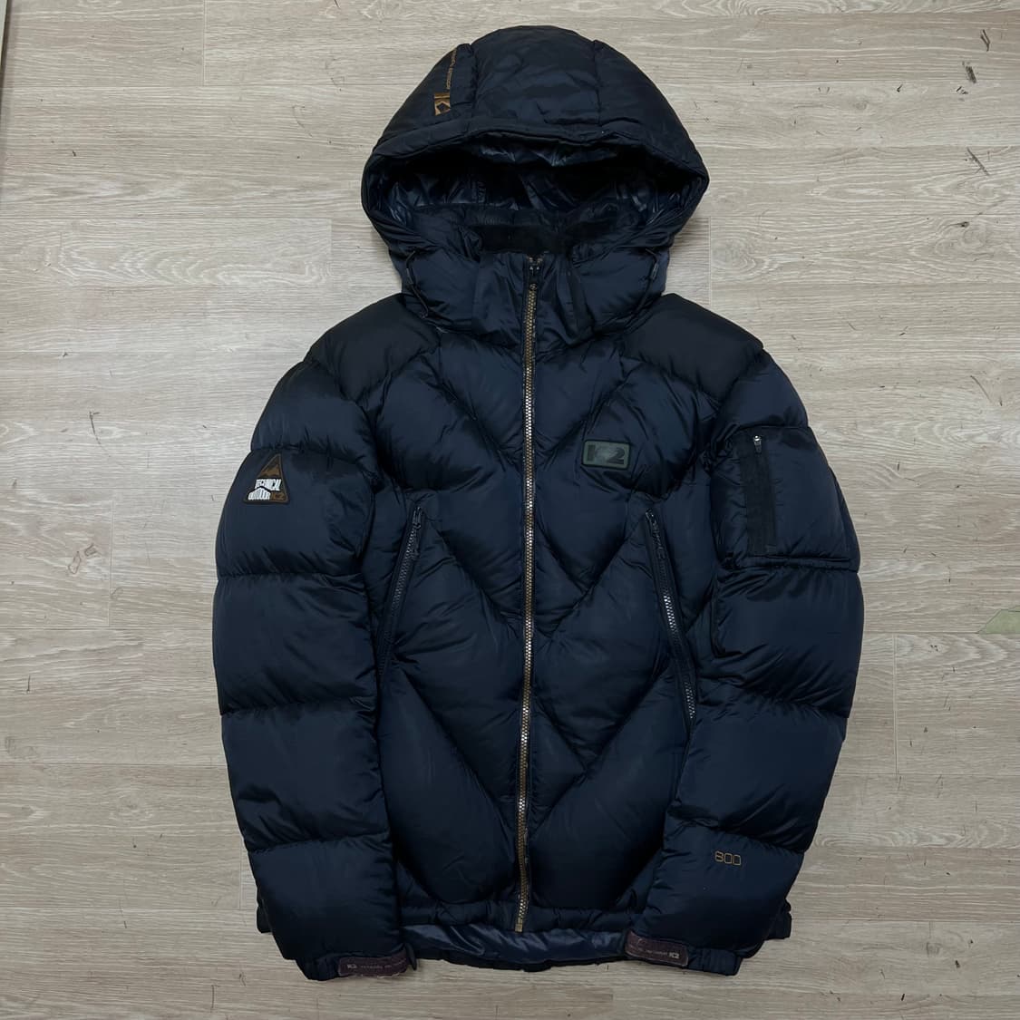 K2 테크니컬 아웃도어 구스다운 800 후드 패딩 [네이비] L/100 상품이미지1