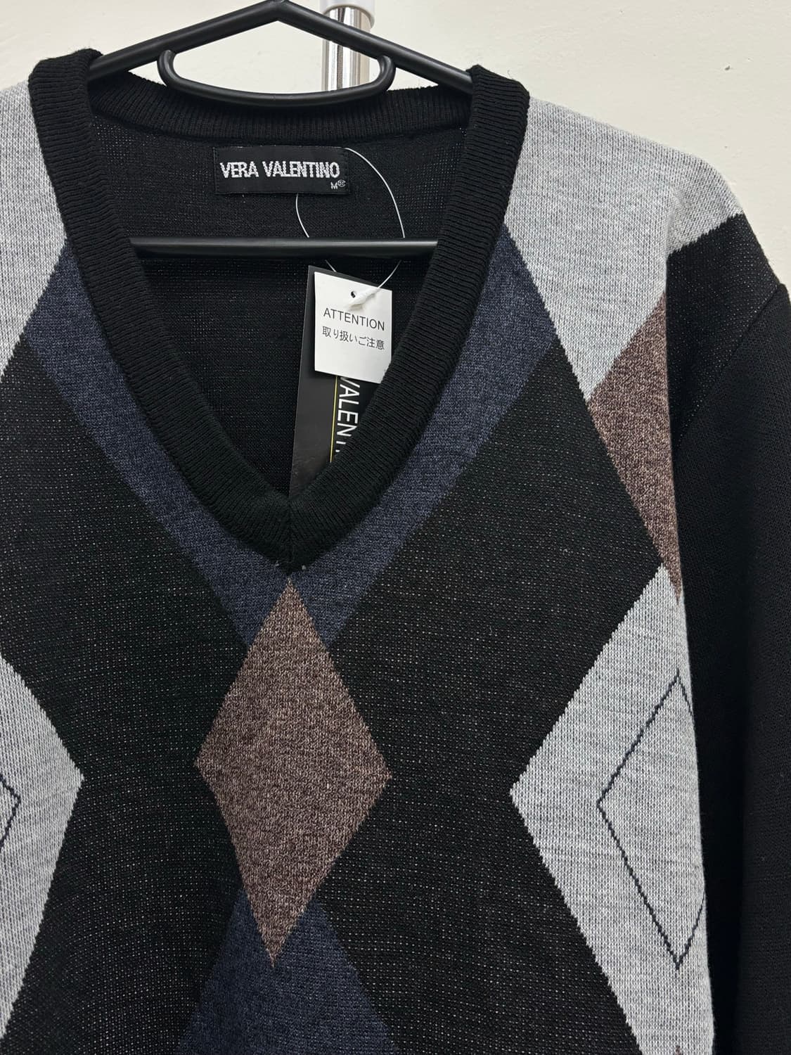 빈티지 데드스탁 아가일 니트 상품이미지5