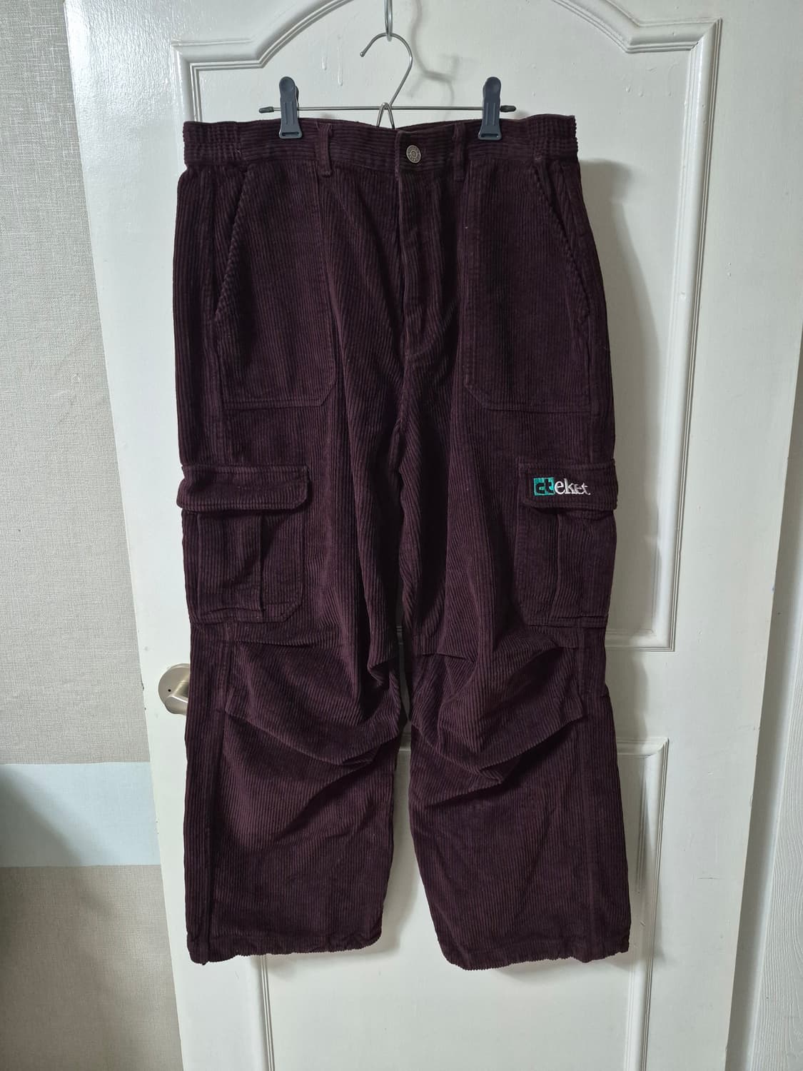 (L) 테켓 플랜 코듀로이 카고 팬츠 버건디 상품이미지1