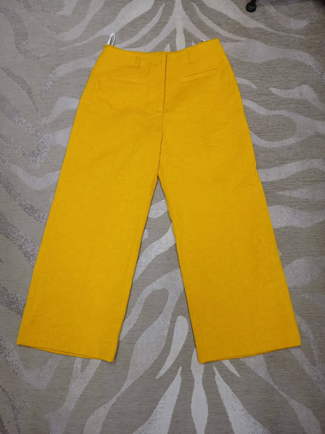 프로앤자 슐러 옐로우 자카드 와이드 레그팬츠  상품이미지1