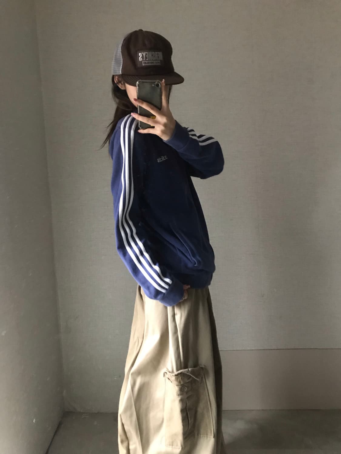 아디다스 뮤트네이비 면집업 상품이미지4