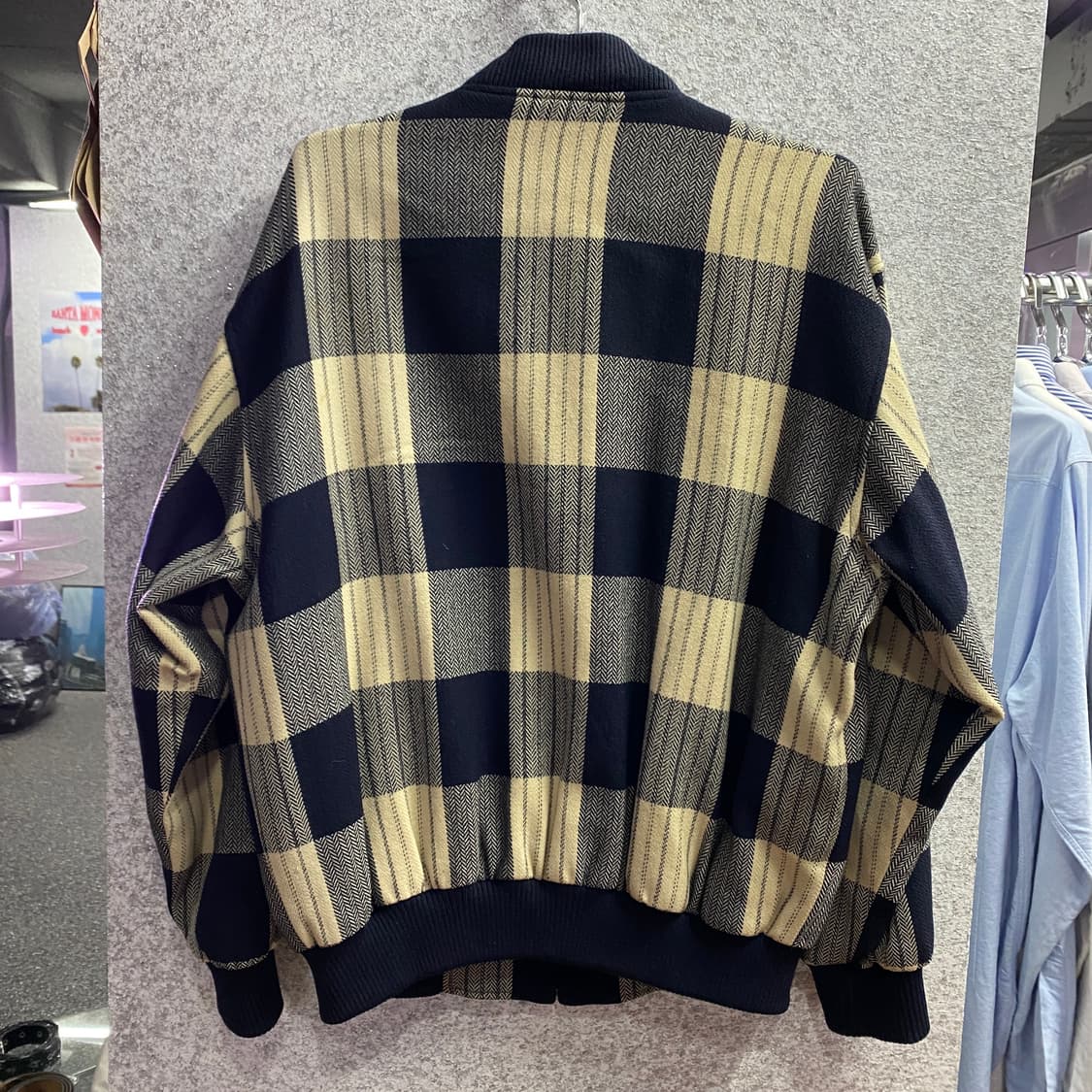 라코스테 울 체크 블루종 자켓 B3523 상품이미지5