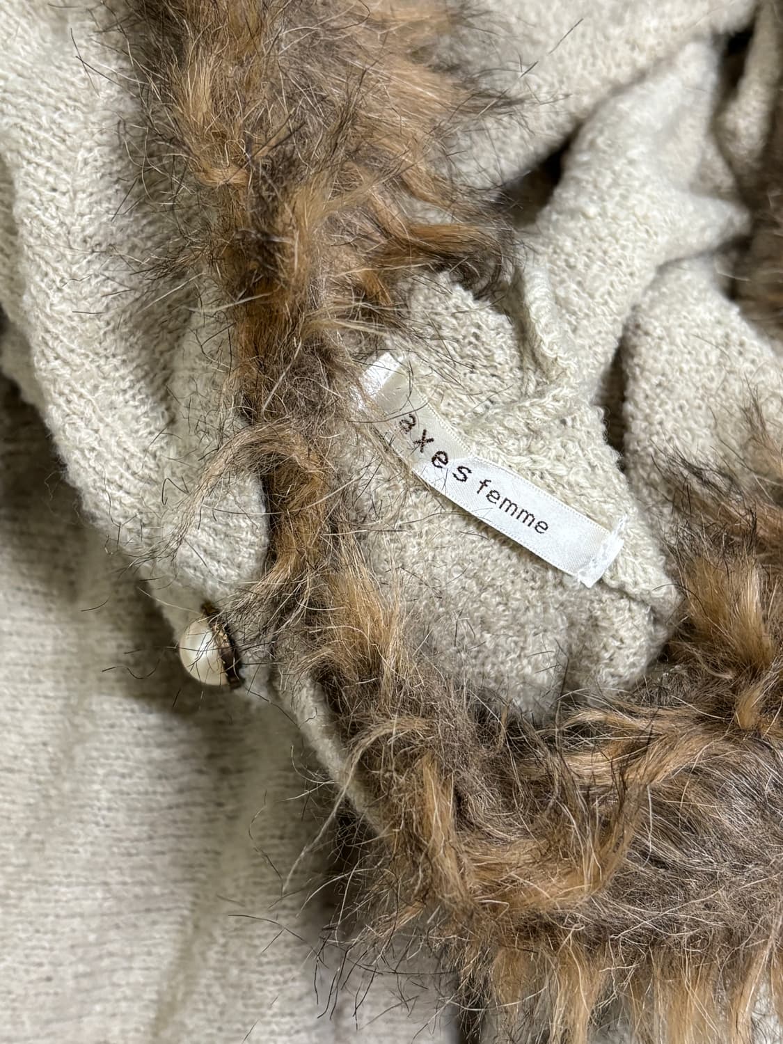 엑시즈팜 레이스 니트 케이프 판초 판쵸  라떼갸루 모리걸 히메 상품이미지6