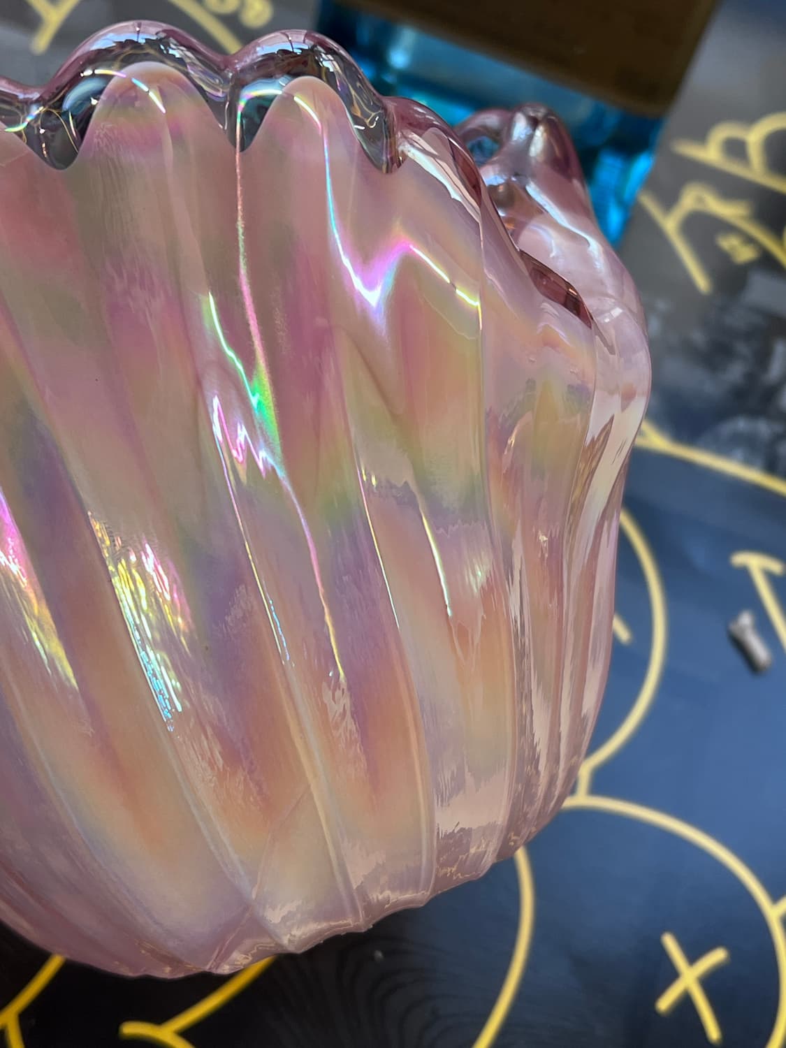 50s Murano Ruffled pink Opaline ArtGlass 상품이미지6