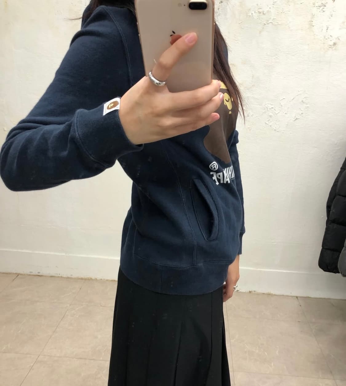 베이프 딱붙핏 후드티 상품이미지4