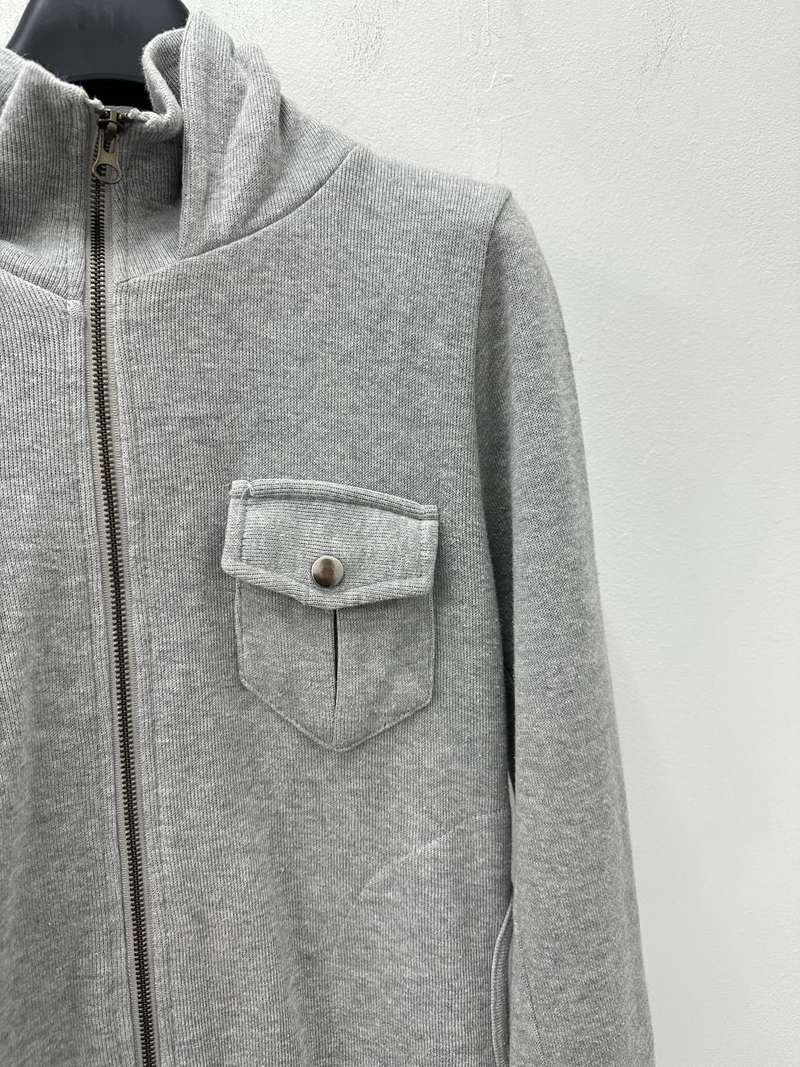 Vintage grunge knit pocket hood zip up 상품이미지6