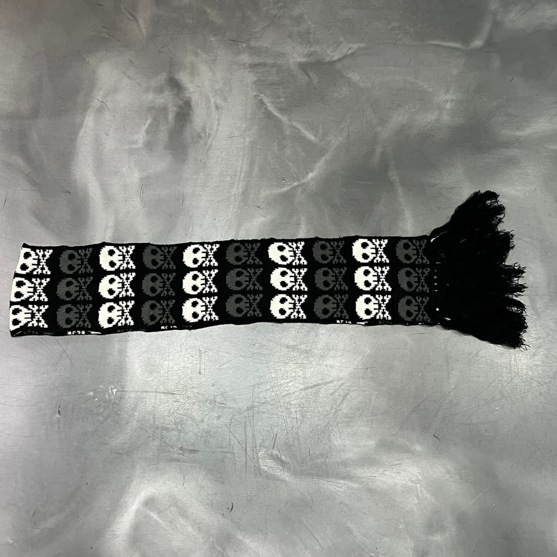  펑크 스컬 패턴 머플러 y15097 상품이미지3