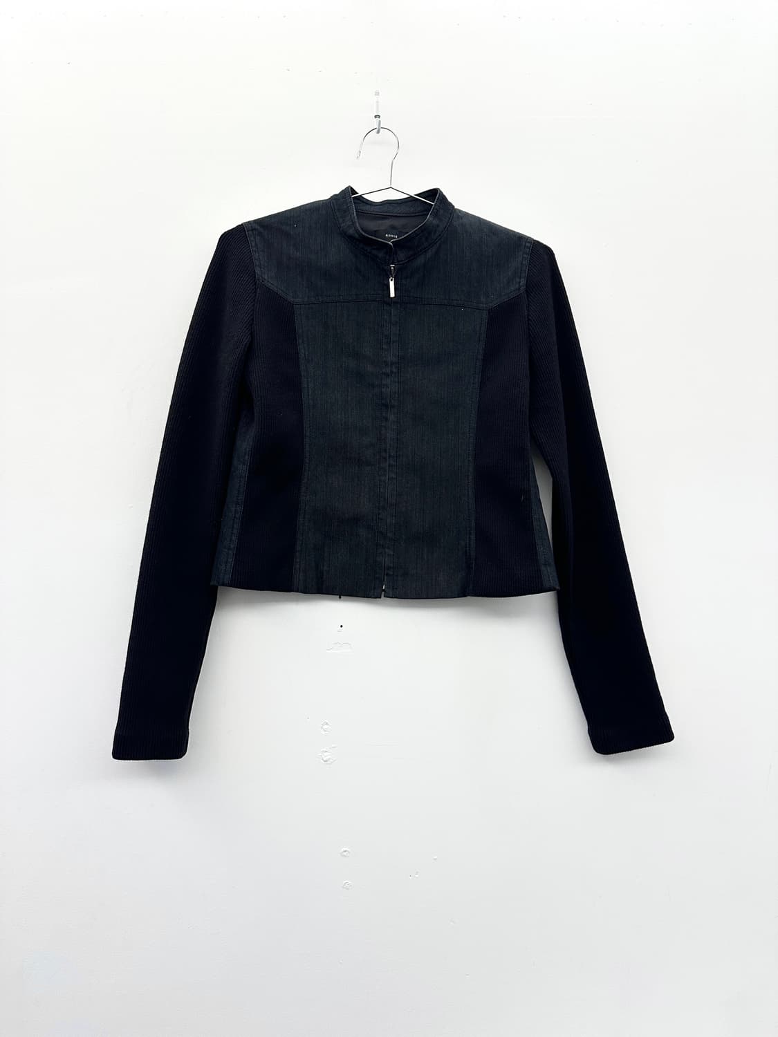 Ribbed mix denim jacket 상품이미지1