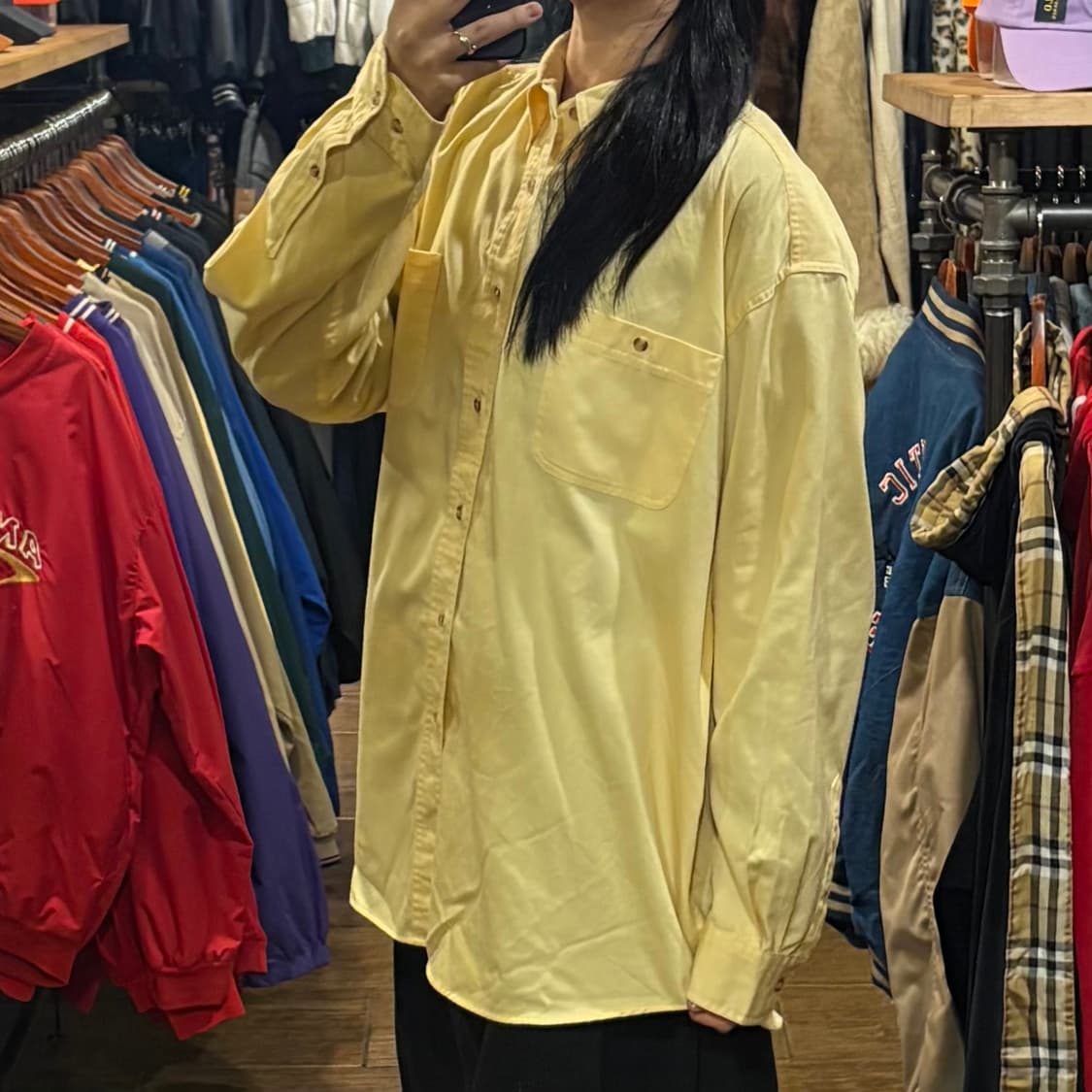 [HI] Carhartt 칼하트 투포켓 긴팔셔츠 라이트얠로우 상품이미지3