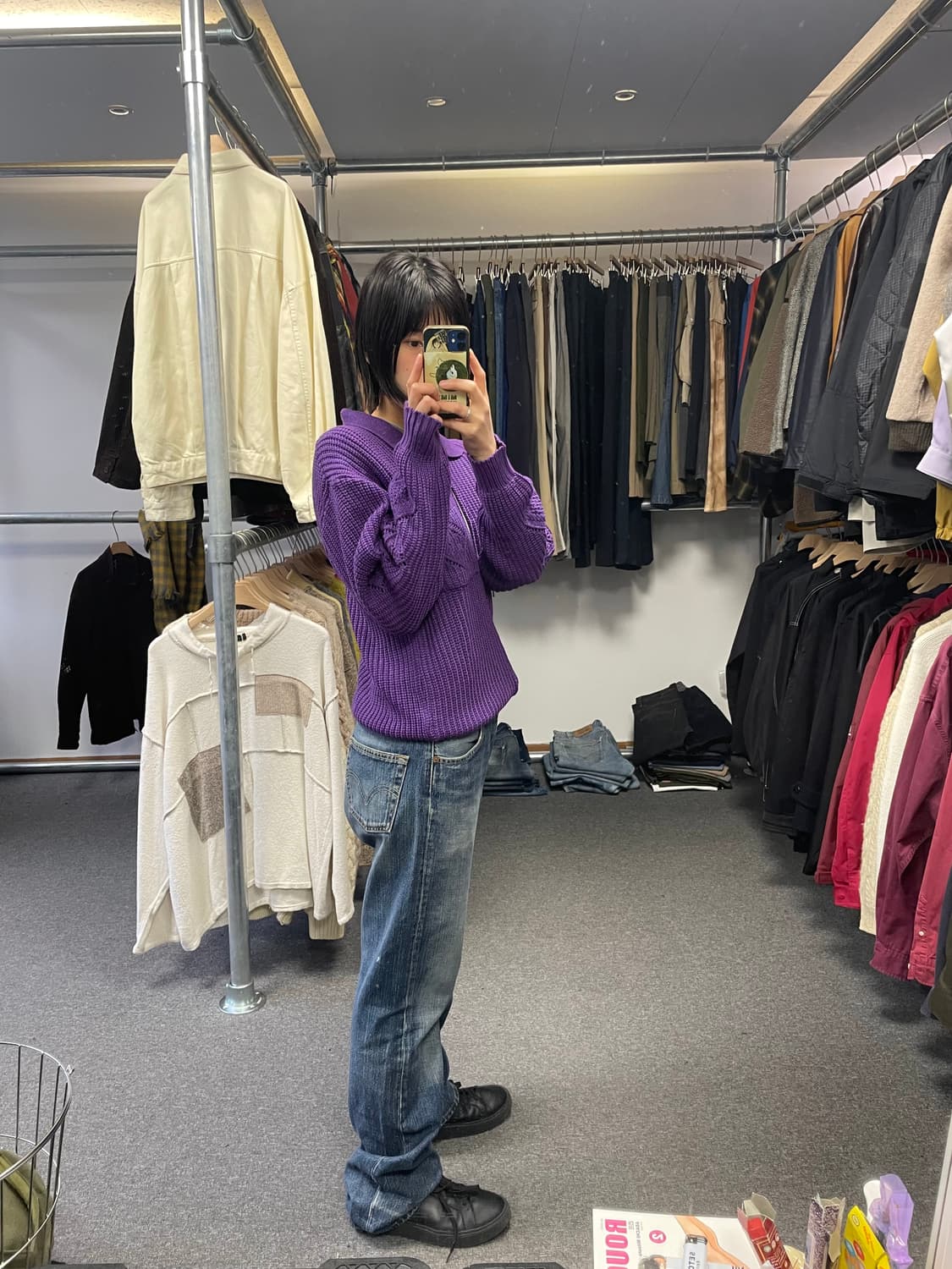 Purple jip-up knit 상품이미지6