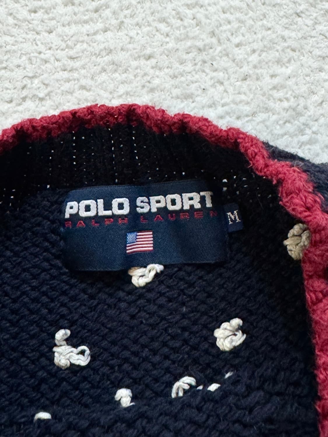 폴로 성조기 눈꽃 니트 일본판 상품이미지4