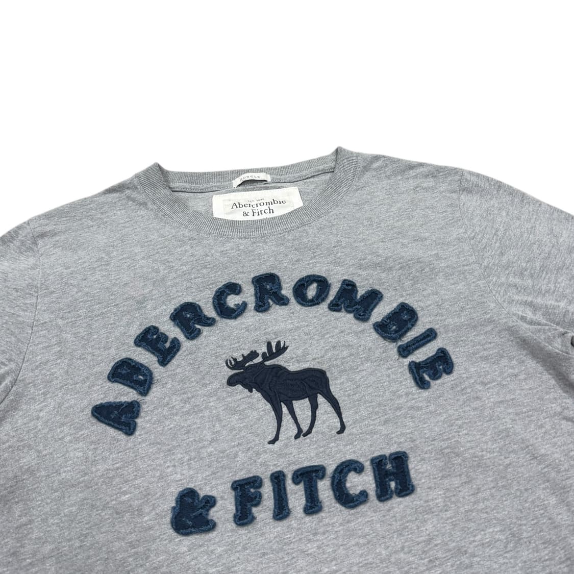 아베크롬비 빈티지 스펠로고 Y2K 반팔 그레이 M 상품이미지2