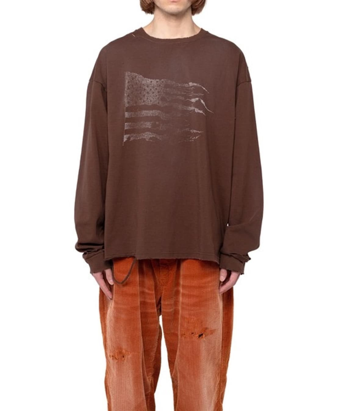 [L] kamiya 디스트로이드 워싱 브라운 상품이미지1