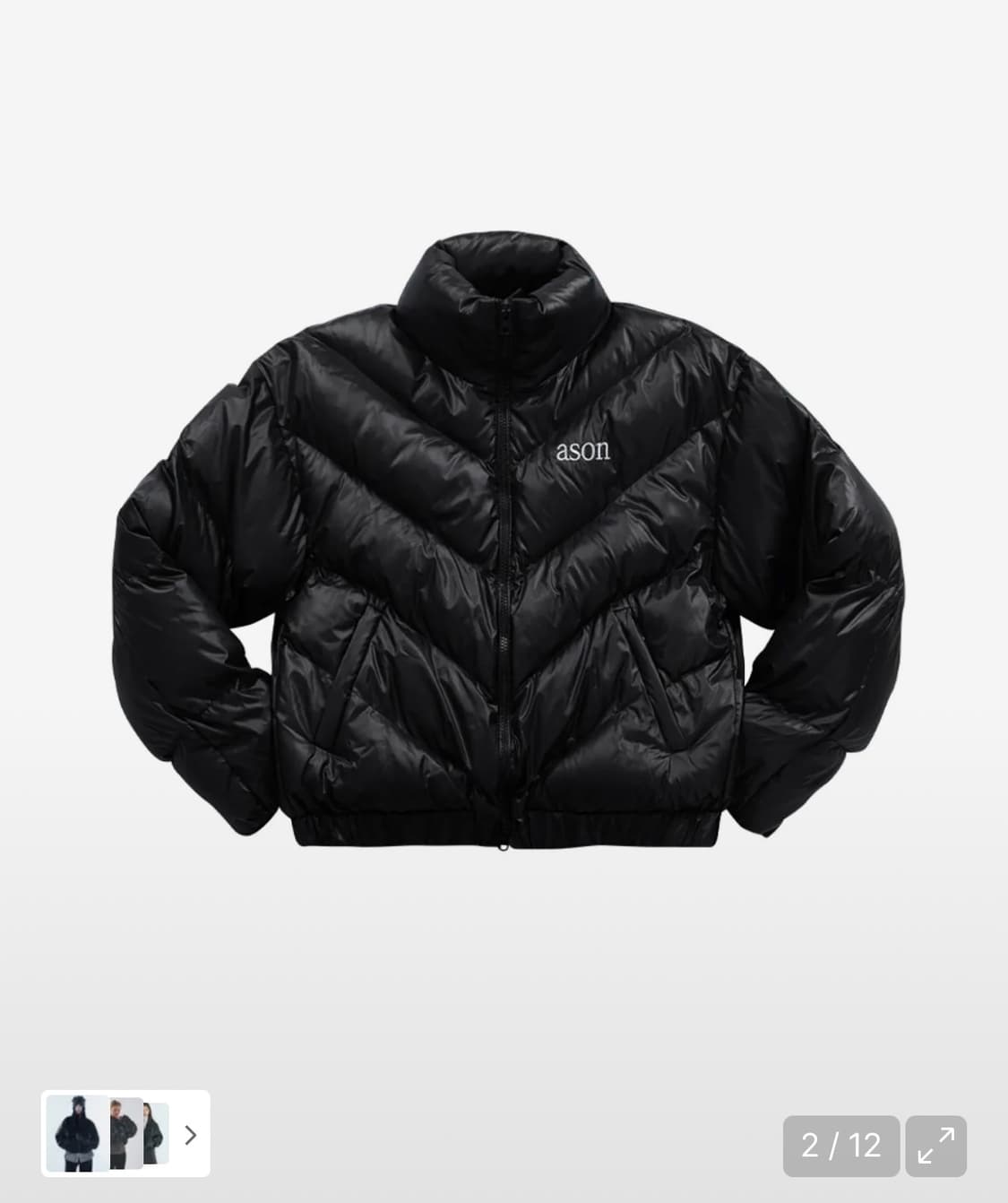 애즈온 패딩 BETTY PUFFER JACKET / BLACK 상품이미지1