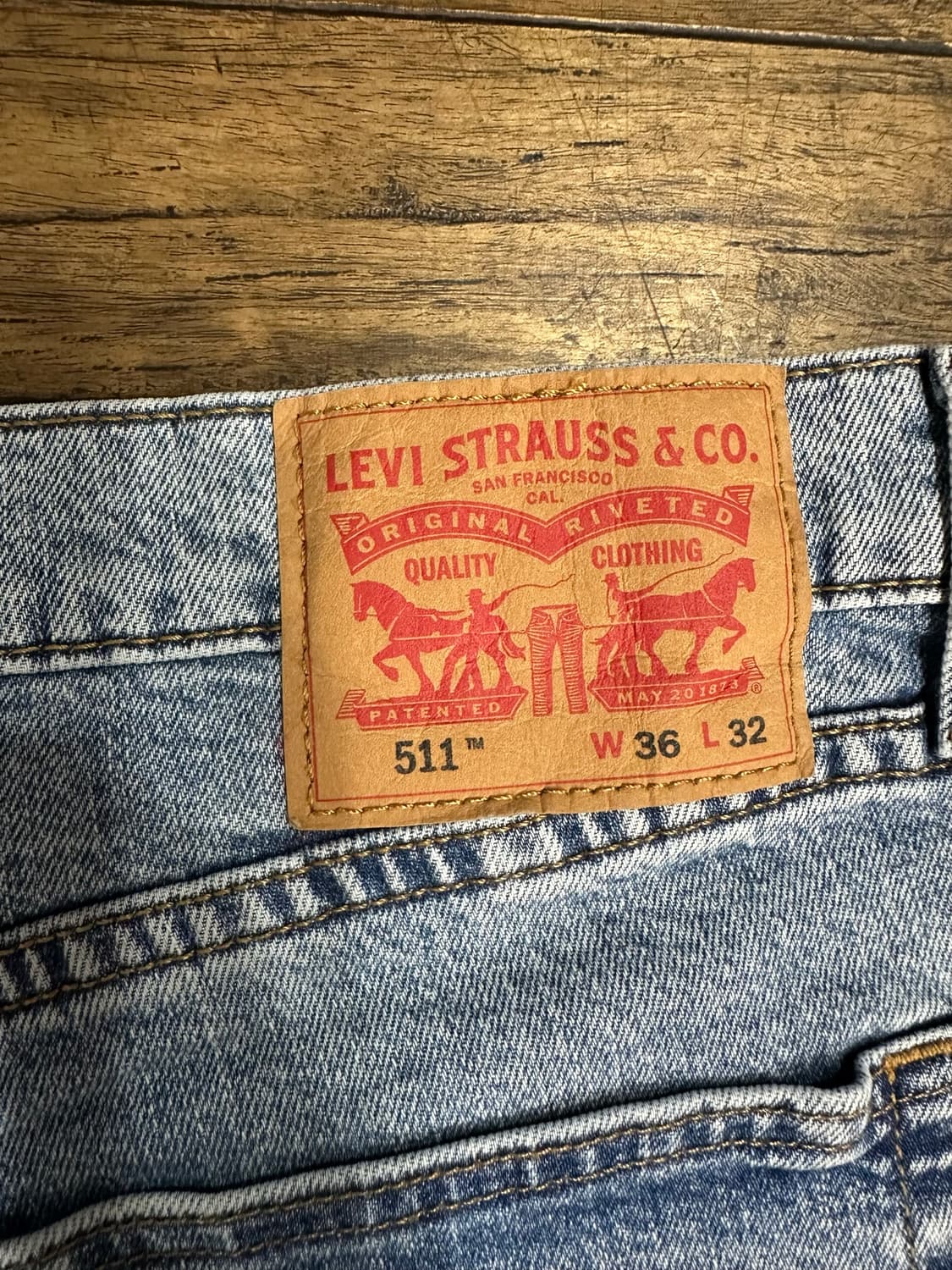 리바이스 Levis 511 슬림핏 연청 데님 팬츠 W36 L32 상품이미지4