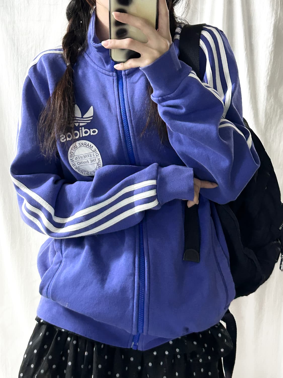 아디디스 빅로고 블루삼선 코튼 져지 상품이미지4