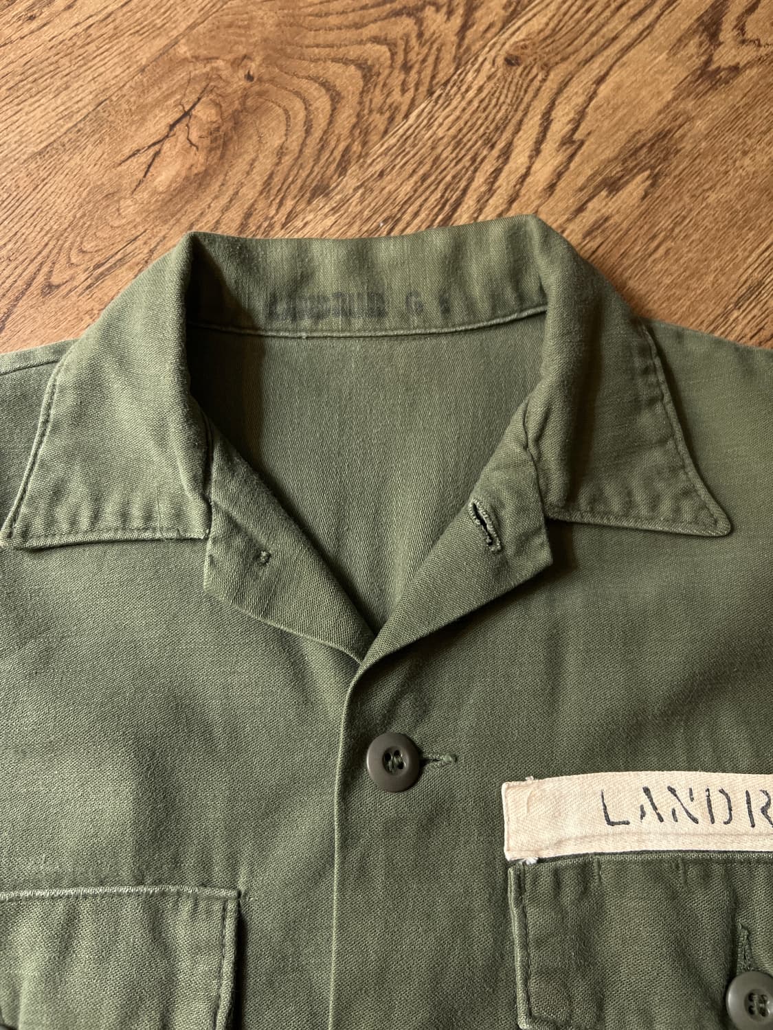 [M]70's 오리지널 U.S ARMY OG-107 밀리터리 셔츠 상품이미지2