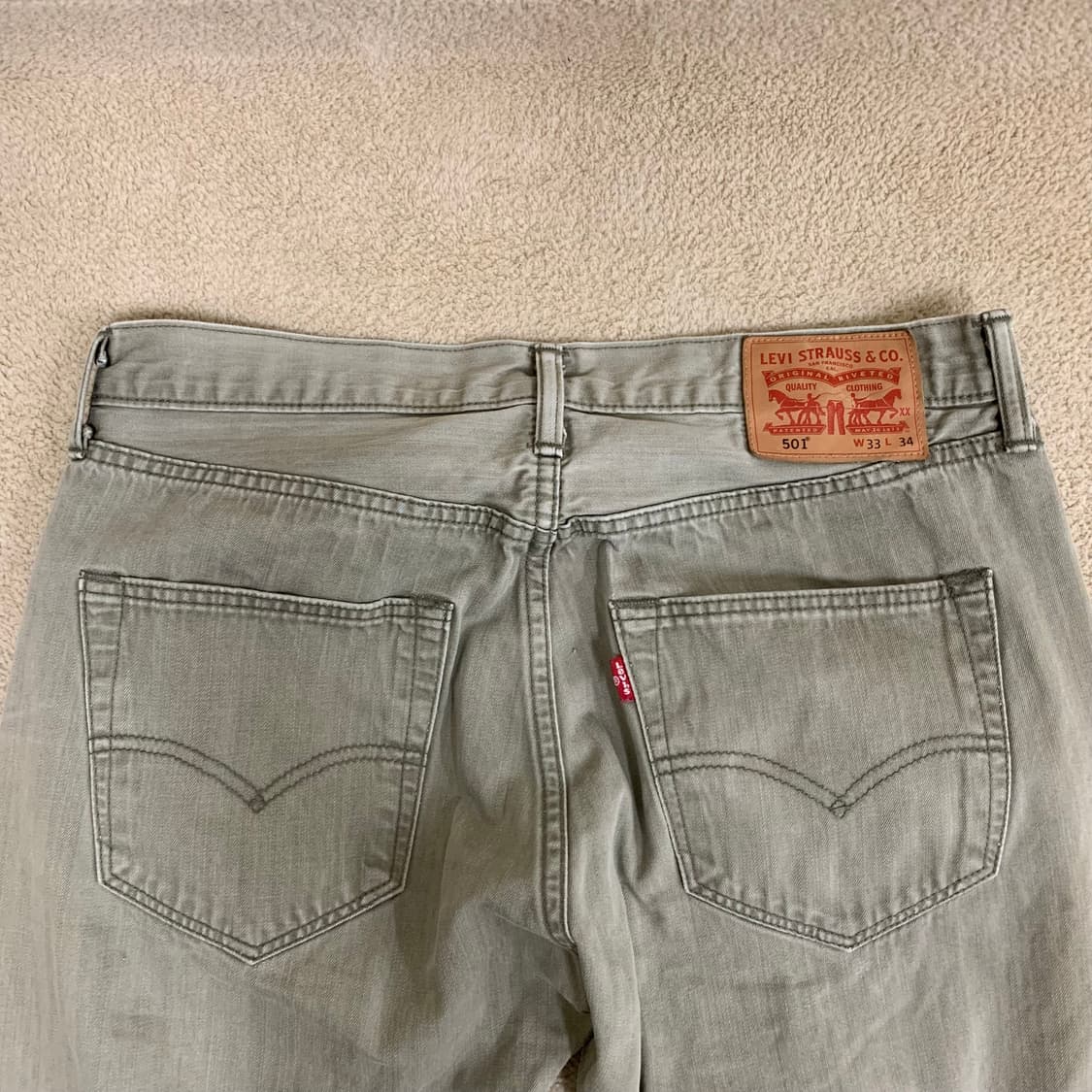 빈티지 리바이스 501 워싱 데님팬츠(32사이즈) 남자청바지  상품이미지5