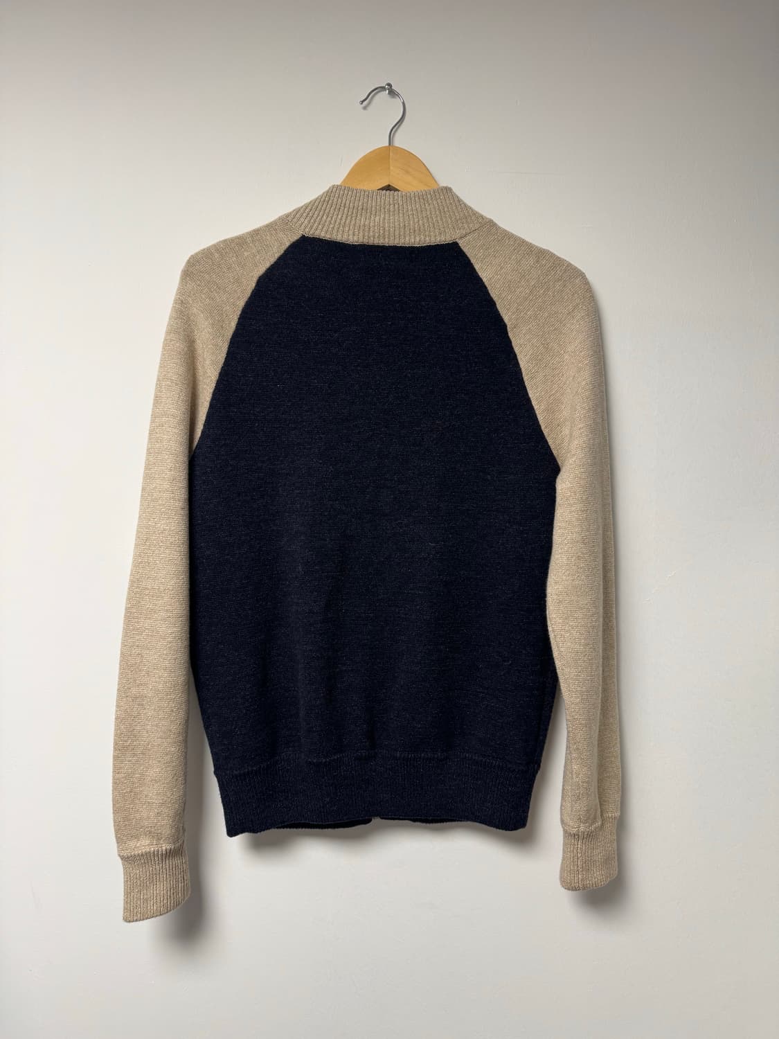 J. CREW 제이크루 배색 울 집업 빈티지 니트 상품이미지4