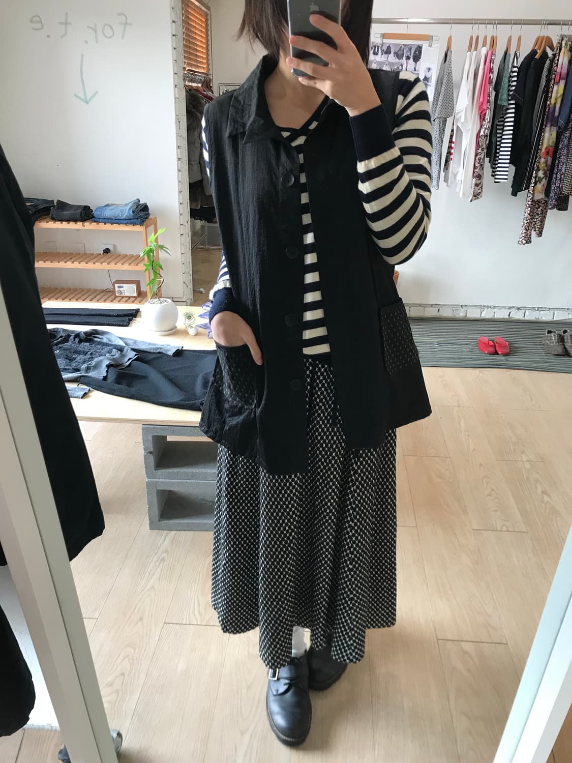 Vintage black vest 상품이미지2