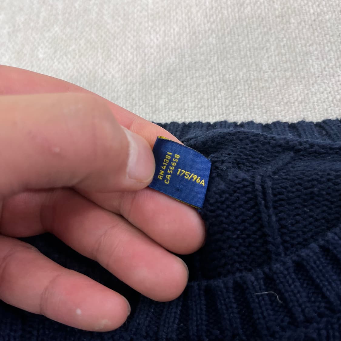 95 폴로랄프로렌 네이비 꽈배기 니트 상품이미지3