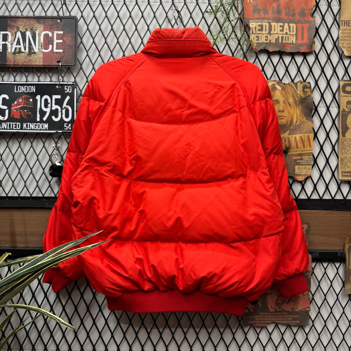 00s 라코스테 리버시블 덕다운 패딩 점퍼 레드 블랙 상품이미지2