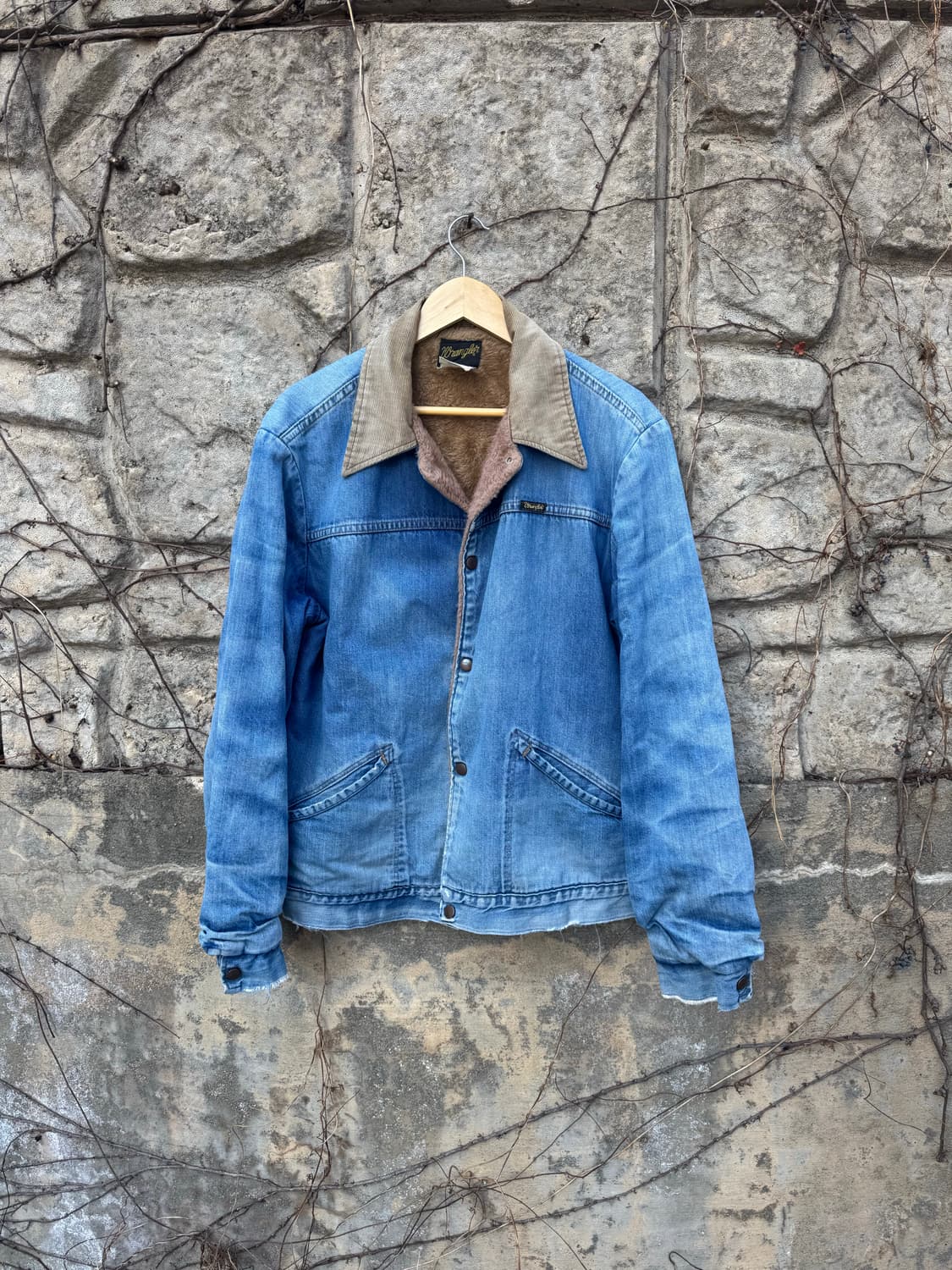 70~80s 랭글러 빈티지 기묘한이야기 조나단 쉐르파 보아 데님 자켓 상품이미지1