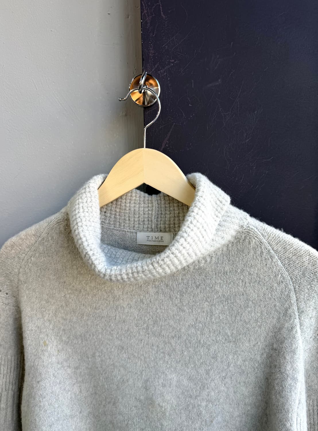 F/ 타임 캐시미어 블랜딩 넥포인트 니트 상품이미지3