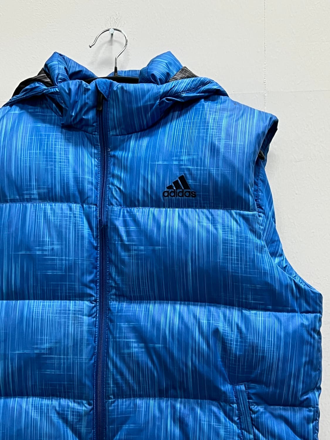 (100) 아디다스 덕다운 패딩 조끼 베스트 블루 상품이미지3