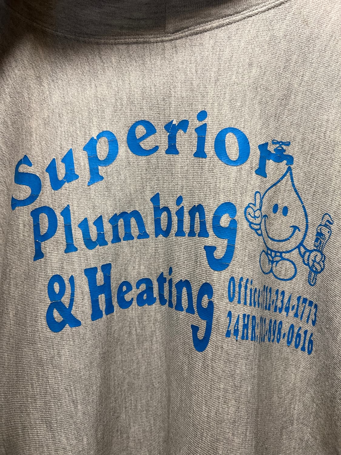 [L]90s 챔피온 리버스위브 Superior 워터드롭 멜란지 후드티셔츠 상품이미지2