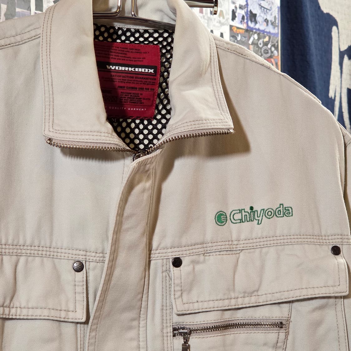 JPN 아이보리 포켓 포인트 워크 자켓 상품이미지4