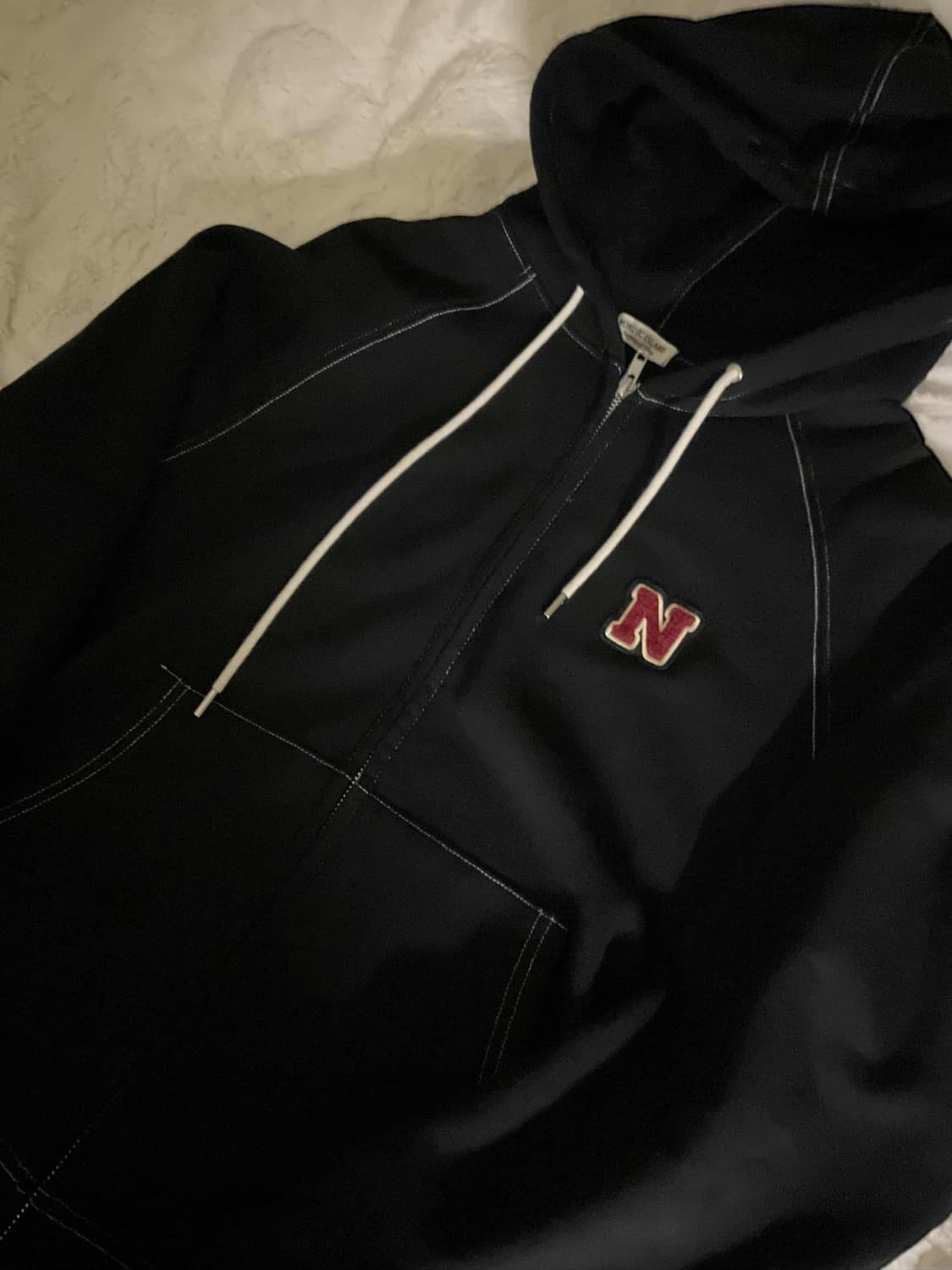 DW N로고 후드집업-블랙 상품이미지2