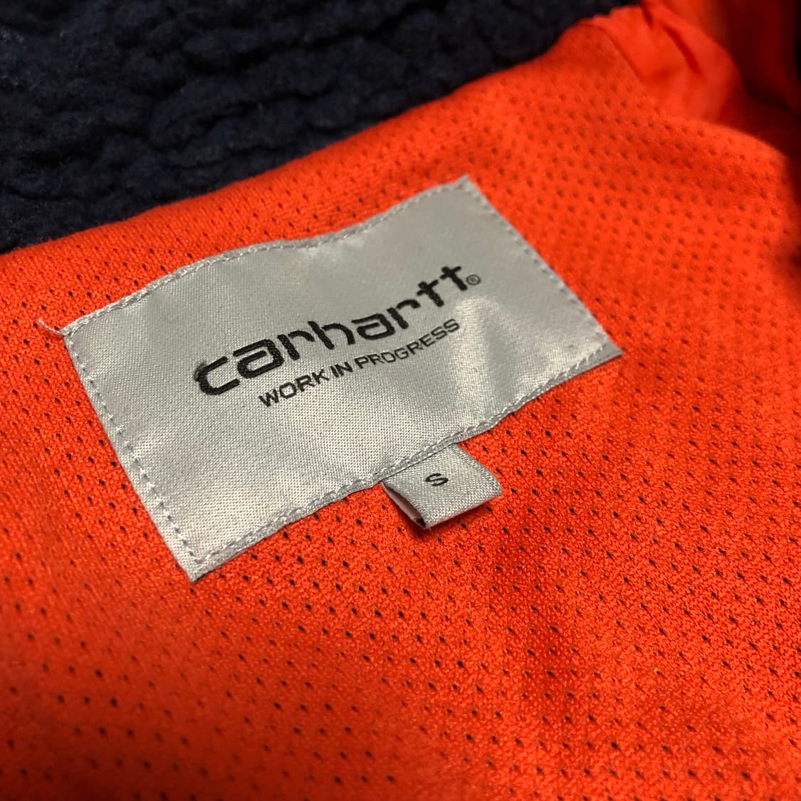 칼하트 후리스 자켓 네이비 남여공용 상품이미지6