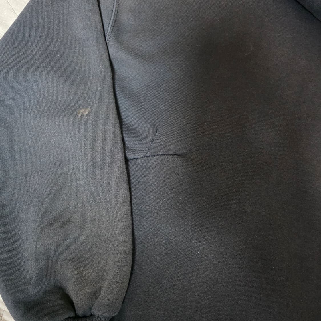 [XXL] 90s USA 빈티지 러셀 애슬레틱 후드집업 블랙 트래쉬드 상품이미지5